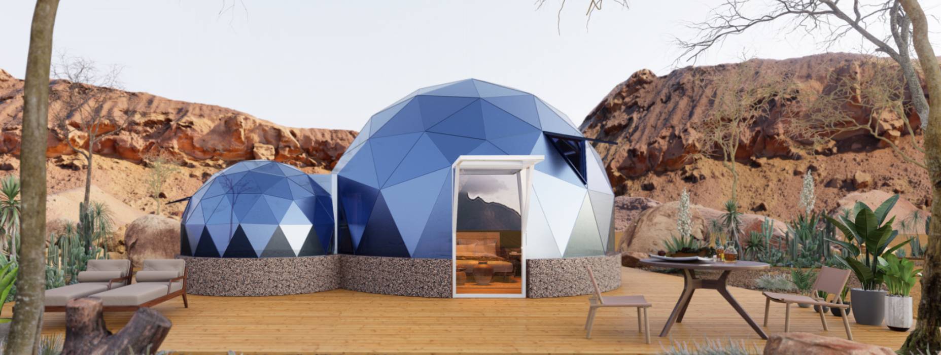 岚县球形智能光伏玻璃星空房